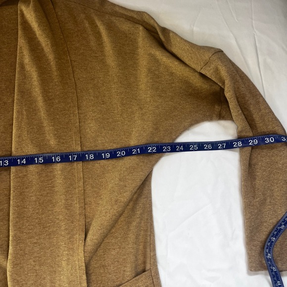 Pact Women Organic Cotton Open Front Airplane Cardigan Tan XS Oversized Minimal - Picture 7 of 12